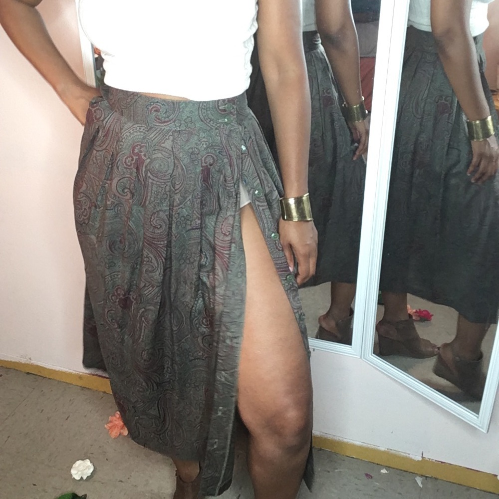 Lee David vintage button down skirt  size 7/8